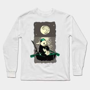 Panda travels the ocean Long Sleeve T-Shirt